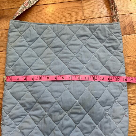 Vintage Handmade Quilted Floral Patchwork Shoulder Tote Bag - Picture 3 of 11